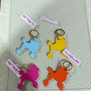 Vibrant Poodle Keychain Set